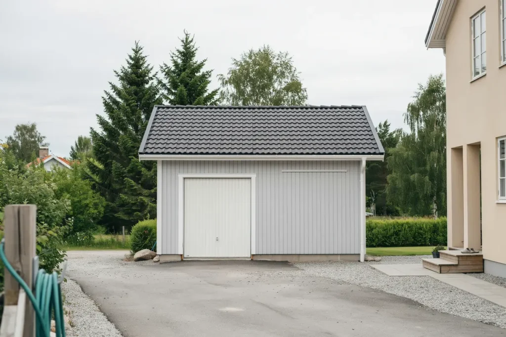 byte av garagetak med nya takpannor i smo nyn shamn